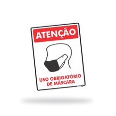 PLACA ATENCAO MASC USO OBRIG PS27 0,80MM 20X30CM