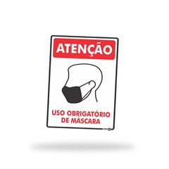 PLACA ATENCAO MASC USO OBRIG PS27 0,80MM 20X30CM