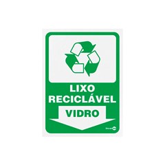PLACA LIXO RECICLAVEL VIDRO PS194 0,80MM 15X20CM