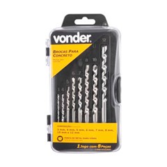 JG BROCAS CONCRETO 3 A 12MM 8PCS VONDER