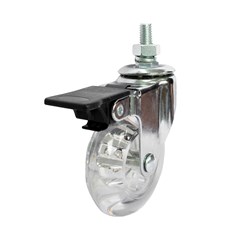 RODIZIO GEL PU GIR 50MM ESPIGA C/ FREIO COLSON