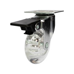RODIZIO GEL PU GIR 75MM PLACA C/ FREIO COLSON